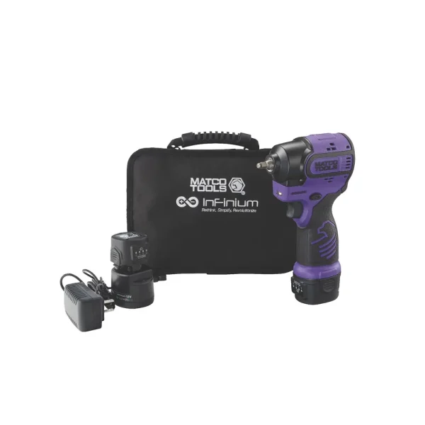 12V CORDLESS INFINIUM™ 1/4” STUBBY IMPACT WRENCH KIT – PURPLE