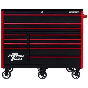 Extreme Tools® RX Series 55in W x 25in D 12-Drawer Roller Cabinet 150 lb Slides - view 4