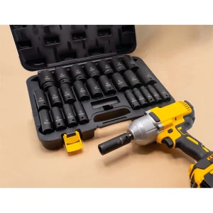 26 pc. 1/2 in. Drive Metric Deep Impact Socket Set - view 4