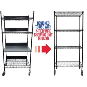 4 Tier Shelving Unit with Accessory Kit - view 3