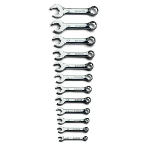 WaveDrive Pro Stubby Combination Wrench Set, 8 to 19 mm