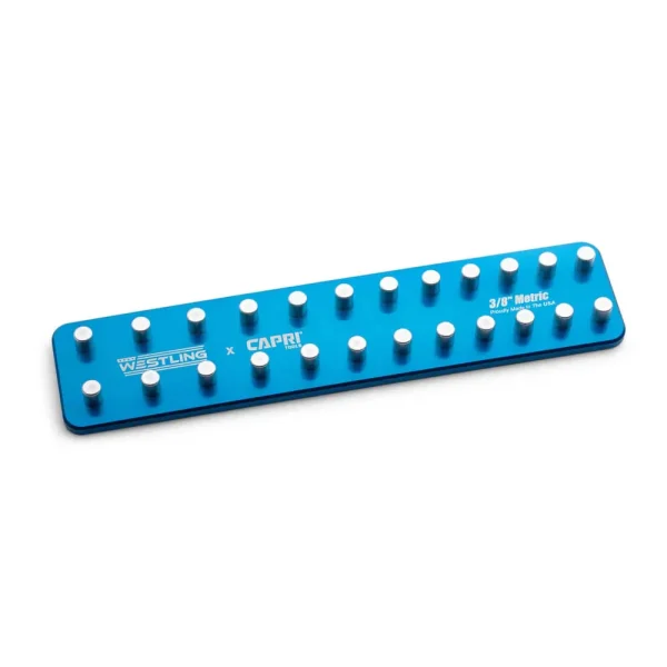 3/8″ Drive Premium 2 Row Aluminum Socket Trays Rail, Metric, 24 Pins