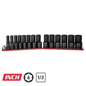1/2″ Drive Master Impact Socket Set, 7/16 – 1-1/4″, Billet Aluminum Tray