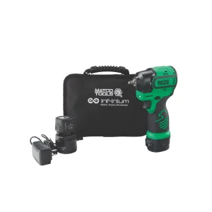 12V CORDLESS INFINIUM™ 1/4” STUBBY IMPACT WRENCH KIT – GREEN