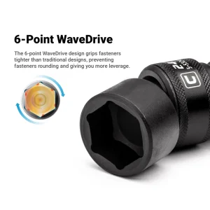 1/2″ Drive Universal Impact Socket Sets, 7/16 – 15/16 in., SAE - view 3