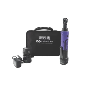 12V CORDLESS INFINIUM™ 1/4″ BRIDGED HEAD RATCHET KIT – PURPLE