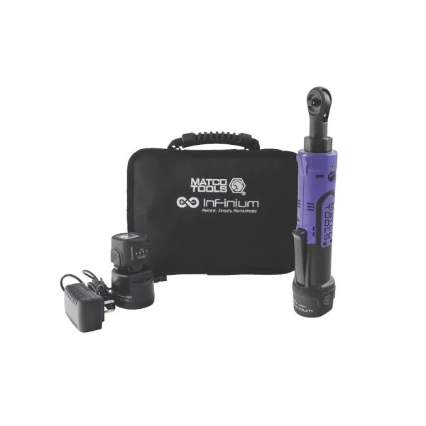 12V CORDLESS INFINIUM™ 1/4″ BRIDGED HEAD RATCHET KIT – PURPLE