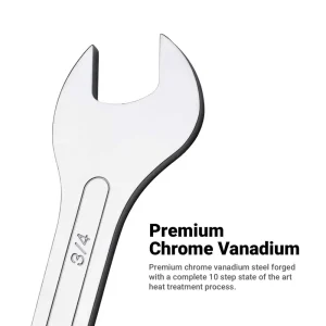 12-Piece Super Thin Flat Wrench Set, 6 to 28 mm Metric with Rack - view 3