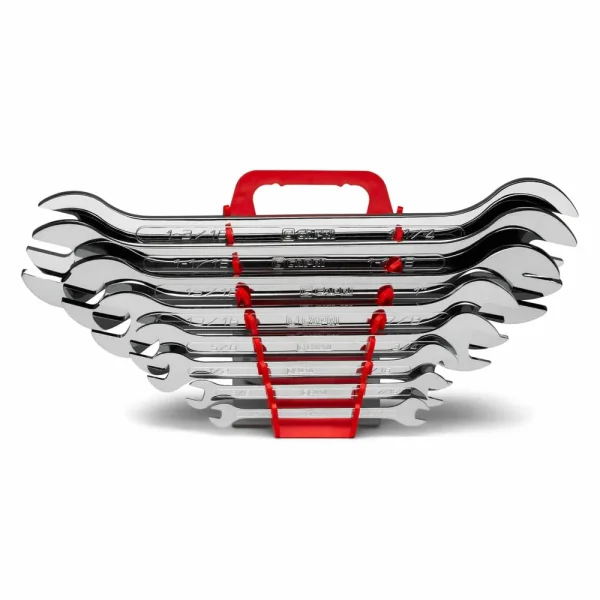 8-Piece Super Thin Flat Wrench Set, 1/4″ to 1-1/4″, SAE with Rack