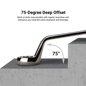 75-Degree Offset Double Box End Wrench Set, 6 to 24 mm - view 2