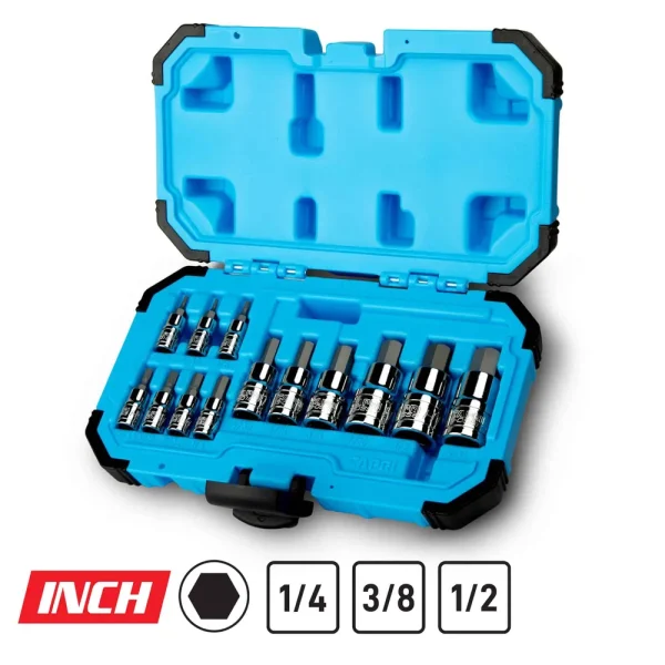 Hex Bit Socket Set, SAE, 13-Piece