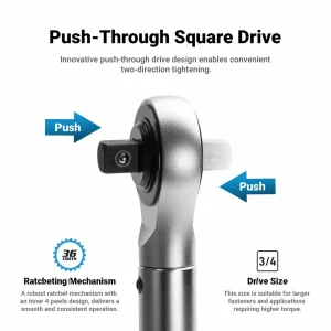 3/4″ Drive 600 ft-lbs. Break-Back Torque Wrench - view 4