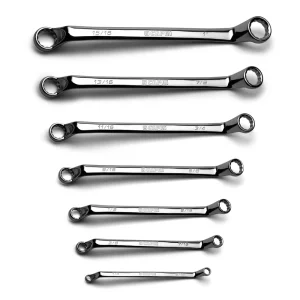 75-Degree Deep Offset Double Box End Wrench Set, 1/4 to 1 in.