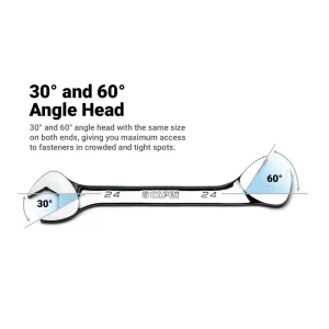 Angle Open End Wrenches, 30/60, SAE - view 2