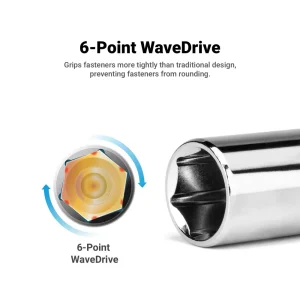 3/8″ Drive Shallow Chrome Sockets Set, Metric, 8-22 mm - view 2