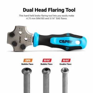 Double Flaring Tool for Brake Lines, 4.75 mm DIN and 3/16″ SAE - view 2