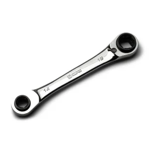 4-in-1 Reversible Box End Ratchet Wrenches, Metric