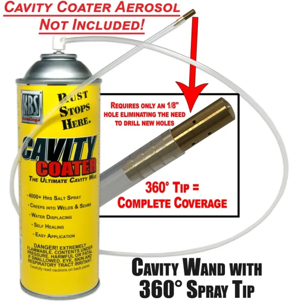 KBS Coatings Cavity Wand – 36″ w/360 Degree Tip 75015