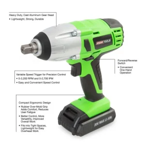 OEMTOOLS 20V Lithium ion Cordless Impact 1/2 in. Drive 24670 - view 2