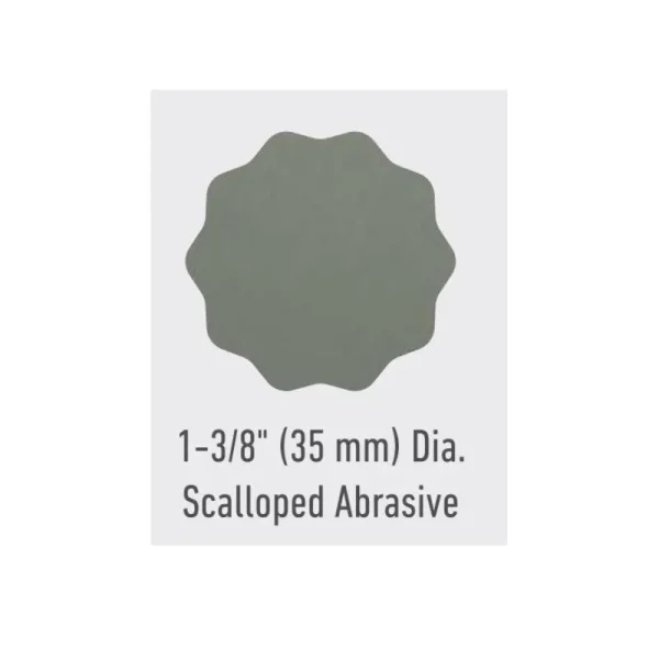 1-3/8in (35mm) A7 DSA Scalloped Edge Film PSA Disc, 50 Count Bag