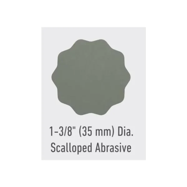 1-3/8in (35mm) A5 DSA Scalloped Edge Film PSA Disc, 50 Count Bag