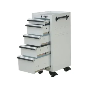 Viper Tool Storage 16-Inch 5-Drawer Rolling Tool / Salon Cart, White - view 3