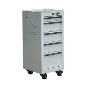 Viper Tool Storage 16-Inch 5-Drawer Rolling Tool / Salon Cart, White - view 4