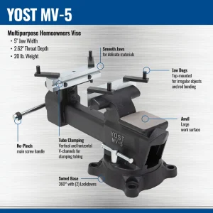 Yost MV-5 Multipurpose Homeowners Bench Vise - view 3