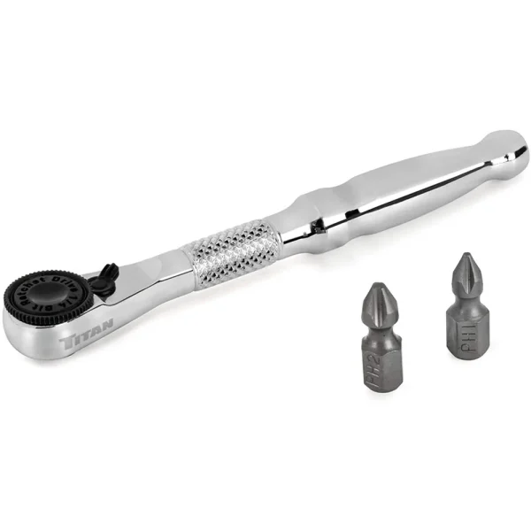 Titan Tools 1/4″ Drive Micro Ratcheting Bit Driver (11333)