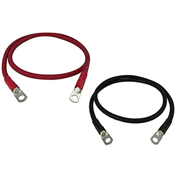 AIMS Power Inverter Cable 1/0 AWG Copper Power 2 ft Set (CBL02FT1/0)