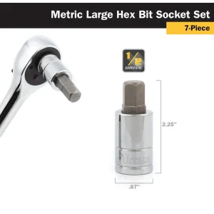 Titan Tools 7 pc. Metric Large Hex Bit Socket Set (16131) - view 4