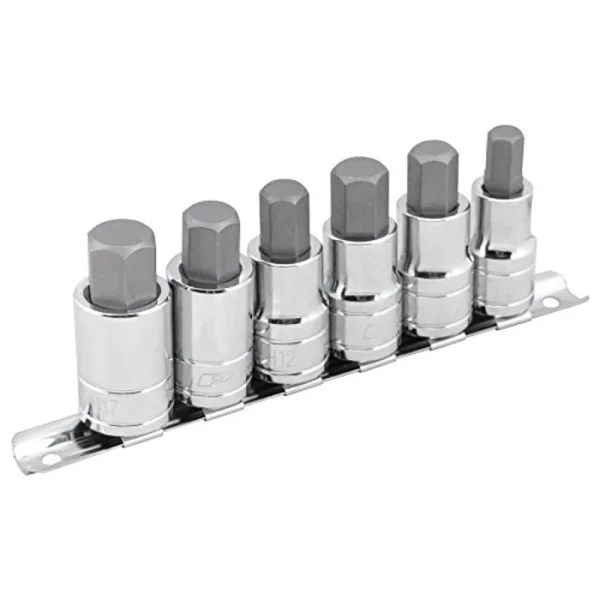 Performance Tool W38886 6 Piece 1/2 Drive Large Hex Bit Socket Set