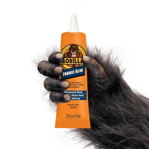Gorilla Glue Waterproof Fabric Glue 2.5 Ounce Tube, Clear, (Pack Of 1) (8025501) - view 2