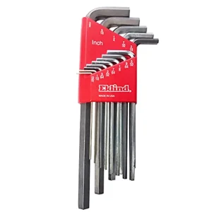 Eklind 11213 Bright-Hex-L Key Allen Wrench – 13pc set SAE Inch Sizes .050-3/8
