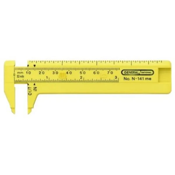 General Tools 3 In. Plastic Slide Caliper (141ME)