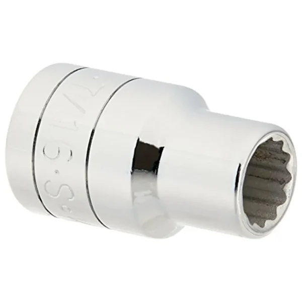 SK Tools 40214 1/2 in. Drive 12-Point Fractional Standard Chrome Socket 7/16in