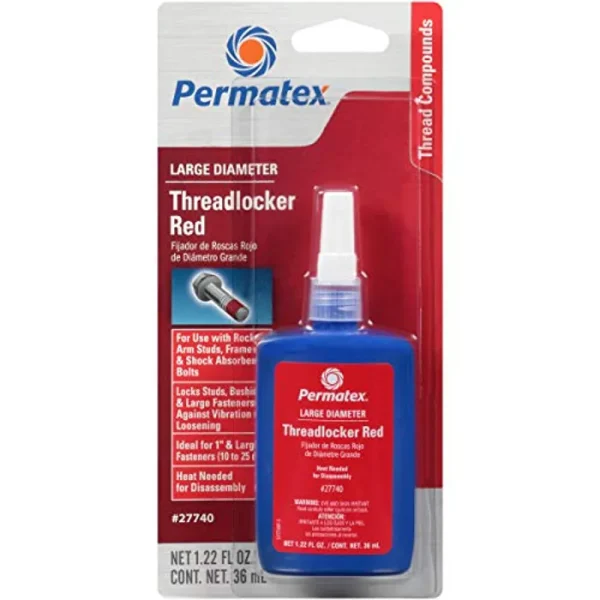 Permatex Large Diameter High-Strength Threadlocker Red 36 mL Bottle (27740)