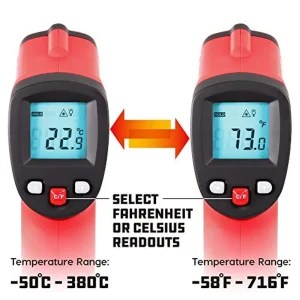 Powerbuilt 648564 Infrared Temperature Gun Non-Contact Laser, Handheld Detector - view 2