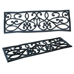 AmeriHome RMATEKIT Decorative Scrollwork Entryway Rubber Mat Set – 5 Piece - view 3
