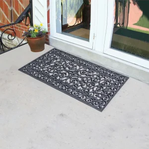 AmeriHome RMATEKIT Decorative Scrollwork Entryway Rubber Mat Set – 5 Piece - view 4