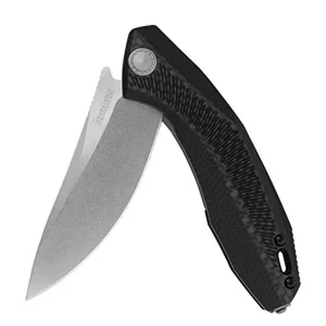 Kershaw 4038 Tumbler Pocket Knife, 3.25″ D2 High Carbon Steel Drop Point Plain