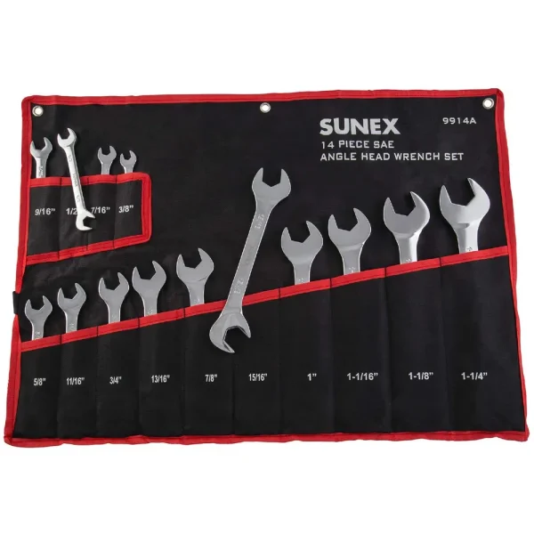 Sunex 14-Piece Angle Head SAE Wrench Set (9914A)