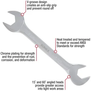 Sunex 14-Piece Angle Head SAE Wrench Set (9914A) - view 2