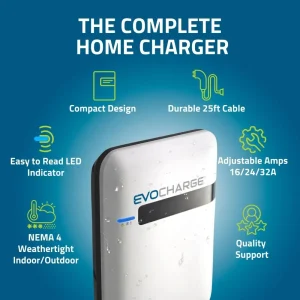 EvoCharge EVSE Standard Wall-Mount w/25′ Cable (EVC3AA0B2E1A1) - view 3