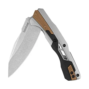 Kershaw 2095 Endgame Pocket Knife, 3.25″ D2 Carbon Steel Spear Point Blade
