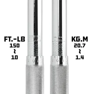 Powerbuilt 944001 Alltrade 3/8 &1/2 Dual Dr Torque Wrench (10-150′) - view 3