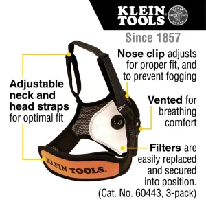 Klein 60442 Reusable Face Mask with Replaceable Filters - view 2