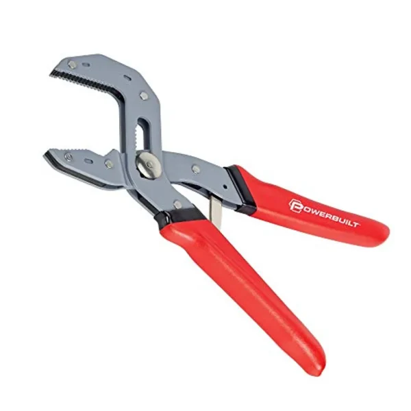 Powerbuilt 941312 Alltrade 10″ Self-Adjusting Pliers (Carded), Red