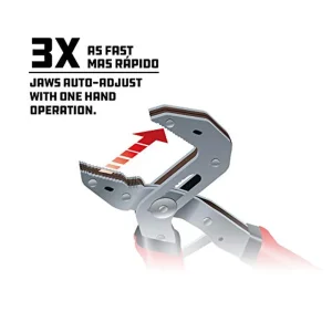 Powerbuilt 941312 Alltrade 10″ Self-Adjusting Pliers (Carded), Red - view 3
