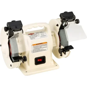 Shop Fox 6″ Portable Bench Grinder with Dual LED Work Lights (W1871) - view 2